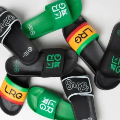 LRG Rasta Stripe Slide Sandals>Men Slides
